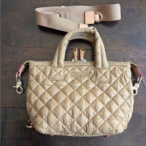MZ Wallace micro Sutton Quilted Crossbody Bag in caramel